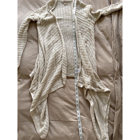 Merona Size XS Open Cardigan Beachy Oatmeal Oversized Waterfall Front Open Front - Picture 6 of 6